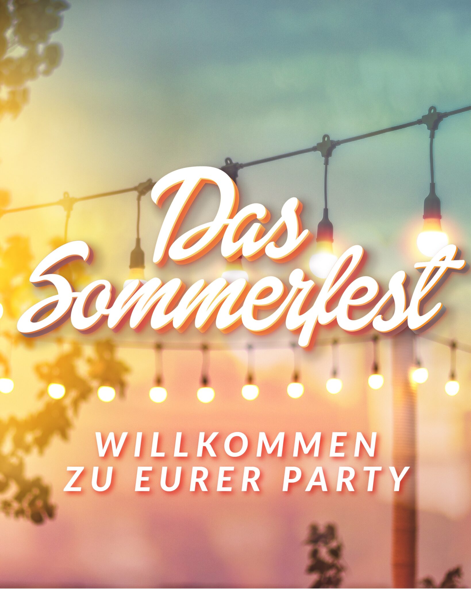 Das Sommerfest Willkommen zu eurer Party Eventflotte